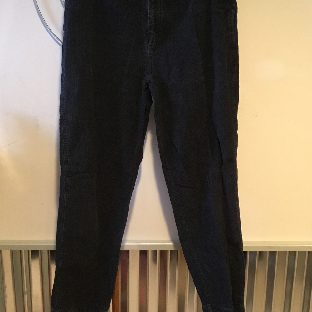Christopher and banks black carpenter style corduroy pants size 14 W